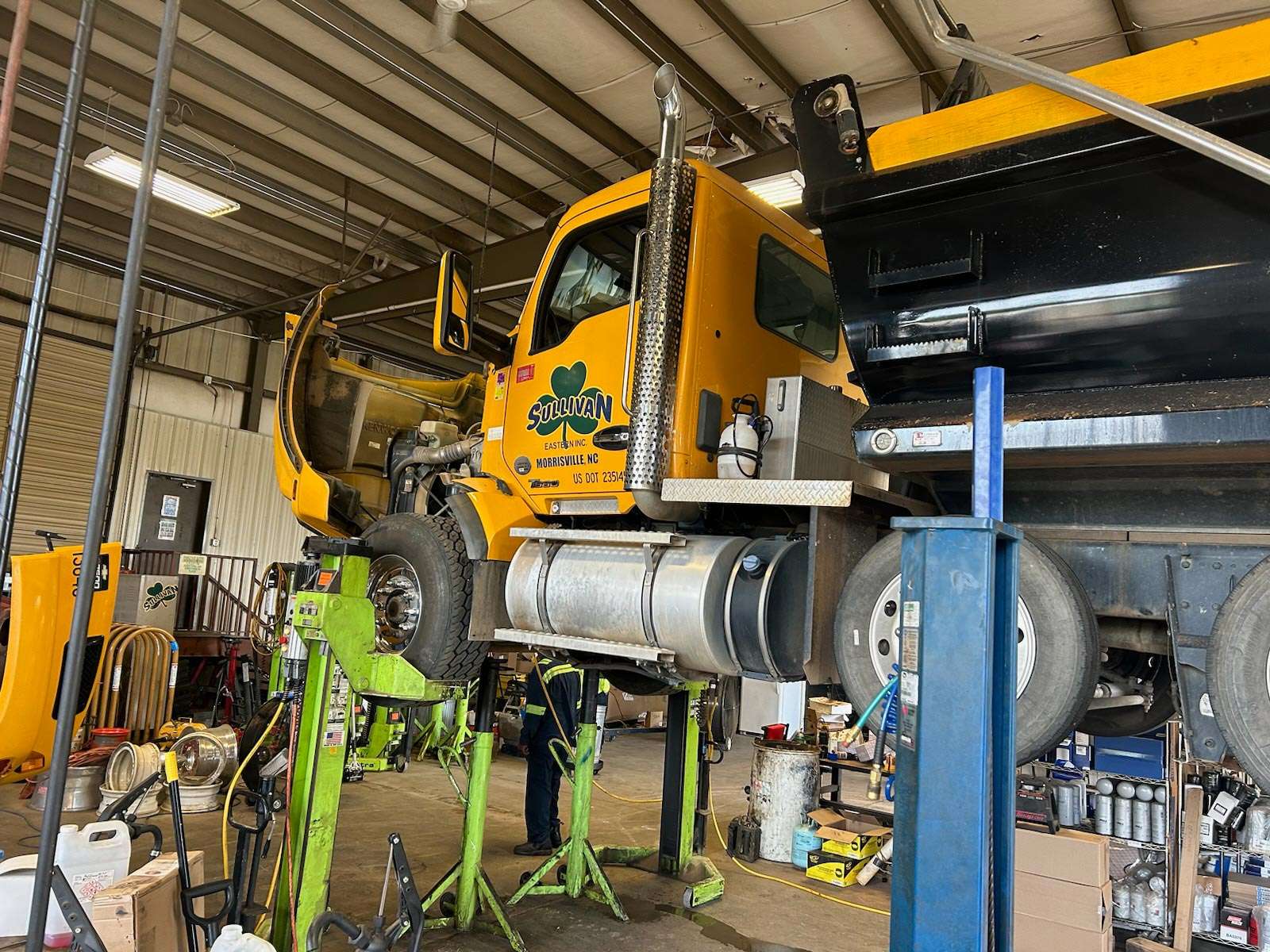 Sullivan Truck being serviced